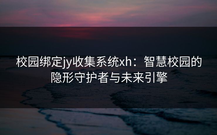 校园绑定jy收集系统xh：智慧校园的隐形守护者与未来引擎